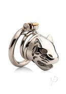 Master Series Caged Cougar Stainless Steel Locking Chastity...