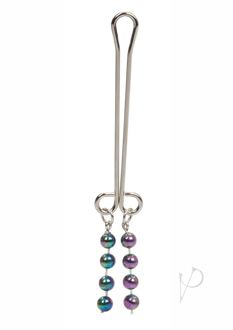Intimate Play Non-piercing Beaded Clitoral Jewelry - Silver